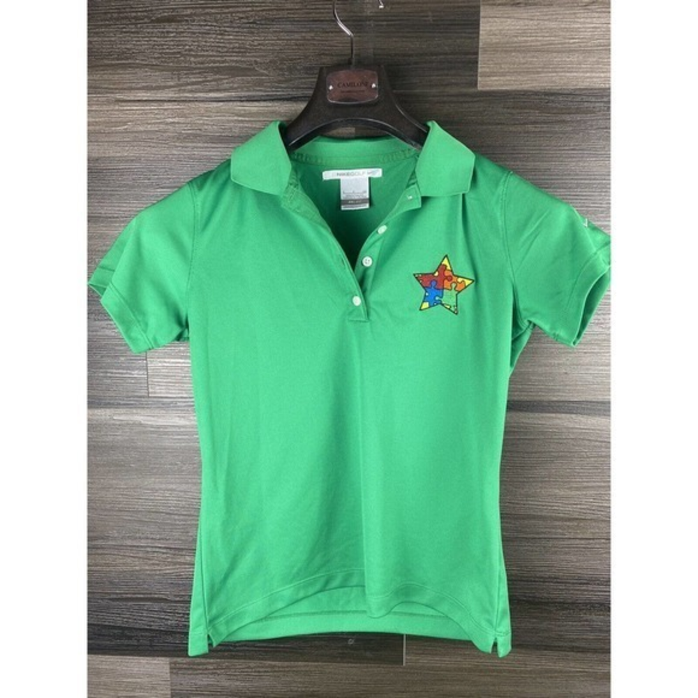 Nike Shirt Womens Small Polo Autism Golf polo‎ Green